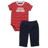 Carter's Little Brother Striped 2-Piece Pant Set for Boys - 9 months