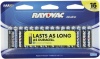 Rayovac Alkaline Peggable Large Card AAA Batteries, 16-Pack