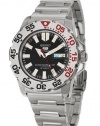 Seiko Men's SNZF47 Seiko 5 Automatic Black Dial Stainless-Steel Bracelet Watch