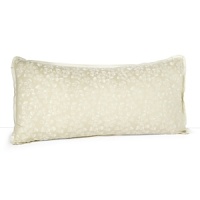 Scattered ginkgo leaves dance across soft green sateen in this elegant, airy collection from Barbara Barry. The yarn dyed motif, trimmed in solid ivory, lends a delicate sheen to this decorative pillow.