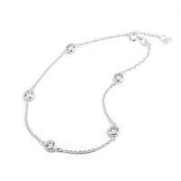 Bling Jewelry CZ by the Yard Sterling Silver Cubic Zirconia Anklet 8.75 Inch