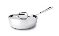 All Clad Stainless Steel 3-Quart Saucier Pan with Lid