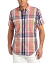 Nautica Men's Short Sleeve Large Scale Plaid Shirt