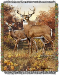 Hautman Brothers, Royal Pair 48-Inch-by-60-Inch Acrylic Tapestry Throw by The Northwest Company