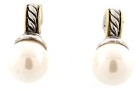 Designer Inspired Braided Pearl Drop Earring