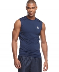 Powerful performance. Stay at the top of your game in this specially-designed lightweight fitted t-shirt with Climalite technology from adidas.