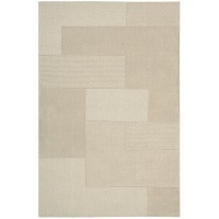 Calvin Klein Bowery GRID Rectangle Rug, Bone, 2.3-Feet by 7.6-Feet