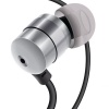 GOgroove audiOHM Ergonomic Metallic Silver Earbuds with Interchangeable Noise-Reduction Silicone Ear Pieces (4 sizes)