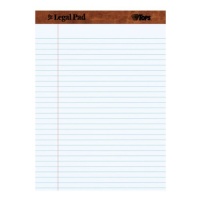 TOPS The Legal Pads, Legal Rule, 8.5 x 11.75 Inches, White, Perforated, 50 Sheets/Pad, 12 Pads/Pack (7533)