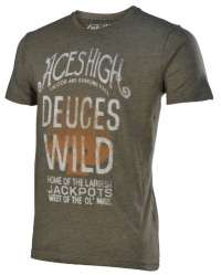 Lucky Brand Jeans Men's Aces High Deuces Wild Shirt-Green