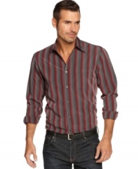 Step up your everyday style with stripes and this Via Europa shirt.