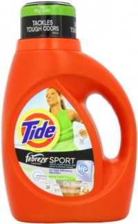 Tide with Febreze Freshness HE Sport Active Fresh Scent Detergent, 50 Ounce (Pack of 2)