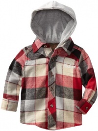 Woolrich Baby-Boys Infant Zipper On Plaid Knit Top, Black, 12 Months