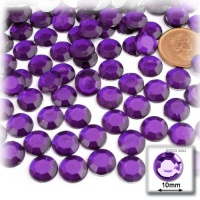 The Crafts Outlet 144-Piece Round Rhinestones, 10mm, Purple Amethyst