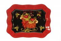 Certified International Vintage Christmas Rectangular Platter, 16-Inch by 12-Inch