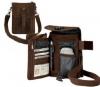 Brown Canvas Small Travel Portfolio Shoulder Bag