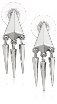 BCBGeneration Silver tone Mini Spike Post Earrings