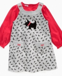 A pretty pedigree. Dress your little one in the sweet style she'll love with this top and jumper from Blueberi Boulevard.