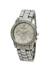 Bombshell Women's BS0314S Runway Rhinestone Silver Tone Watch