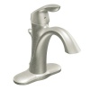 Moen 6400BN Eva One-Handle High Arc Bathroom Faucet, Brushed Nickel