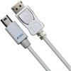 Accell B143B-003J UltraAV Mini DisplayPort to DisplayPort 1.2 Cable with Latch, White, 3.3-Feet