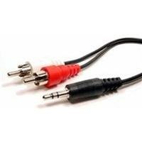 Cables Unlimited AUD-1200-25 Stereo 3.5mm To 2 RCA Cable (25 feet, Black)