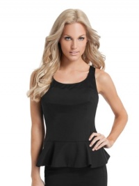 GUESS by Marciano Liz Peplum Top, BLACK (MEDIUM)