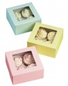 Wilton 4 Cavity Pastel Cupcake Boxes, 3 Count