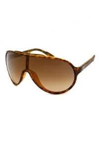 Shield Sunglasses: Tortoise/Brown Gradient