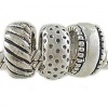 Set of 3 Different Sterling Silver Spacer Beads for European Charm Bracelet