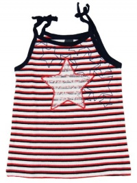 Old Navy Infant Girls Star Graphic Striped Sleeveless Tank Top 6-12 12-18 18-24M