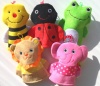 Washcloth Hand Puppet Terrycloth Washmitt Set of 3 - Assorted Bumble Bee, Elephant, Lion, Frog & Lady Bug