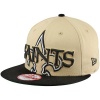 NFL New Era New Orleans Saints Squared Up 9FIFTY Snapback Hat - Old Gold/Black