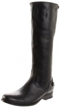 FRYE Women's Melissa Back Zip Knee-High Boot,Black Soft Vintage Leather,7 M US