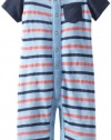 Splendid Littles Baby-Boys Newborn Nantucket Stripe Romper, Sky, 6-12 Months