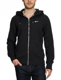 Mens Nike Classic Fleece Full Zip Hoodie Black / White 404512-010 Size Small