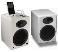 A5 Premium Powered Bookshelf Speakers (White)