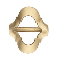 The modern tile shape and finish of these brass napkin rings accessorize your table in style.