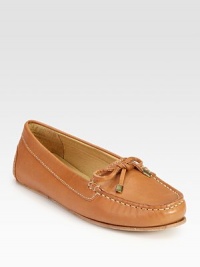 Vibrant leather and intricate stitching shape a classic moccasin design. Leather upperLeather lining and solePadded insoleOUR FIT MODEL RECOMMENDS ordering true whole size; ½ sizes should order the next whole size up. Additional Information Women's Shoe Size Guide (International Equivalents) 