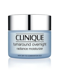 Works while you sleep. Optimizing new cell turnover to help the best and brightest emerge. Pumping in abundant moisture to help tone, retexturize and plump skin from the inside out.Apply this oil-free moisture cream nightly, after 3-Step Skin Care. For Very Dry to Combination Oily skins. Each morning, use Turnaround Concentrate Radiance Renewer for continuous radiance renewal.