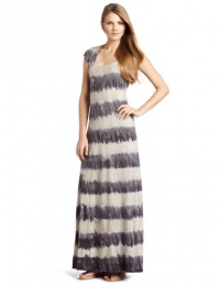 C&C California Women's Stripe Tie Dye Maxi Dress, Black Multi, X-Small