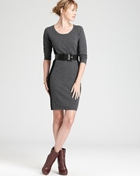 Update your workweek repertoire with this C by Bloomingdale's dress. Crisp color blocking defines a sleek sheath silhouette for modern sophistication.