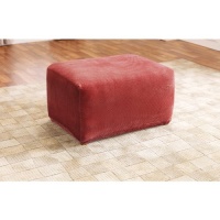 Sure Fit Stretch Pique Ottoman Slipcover, 1-Piece, Nutmeg