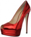 Giuseppe Zanotti Women's I26085 Peep-Toe Pump,Tomato,8.5 M US