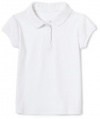 Dockers Girls 7-16 Short Sleeve 4 Button Interlock Polo-School Uniform