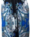 Eci New York Women's Jersey Stretch Maxi Dress 12 Blue Multi [Apparel]