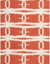 Surya Fallon FAL-1033 Jill Rosenwald Lattice Flatweave Hand Made Area Rug, 2-Feet by 3-Feet, Coral