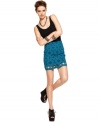 Get edgy in this skirt from Material Girl that features a fun tribal print and a border of boxy cutouts!