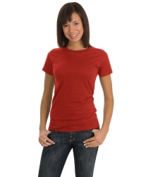 District Threads Women's Crewneck Short Sleeve t-shirt , X-Large, Fire Red