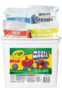 Crayola 57-4415 Model Magic Modeling Compound, 2-lb. Bucket, Asstd Colors, Four 8-oz. Pouches